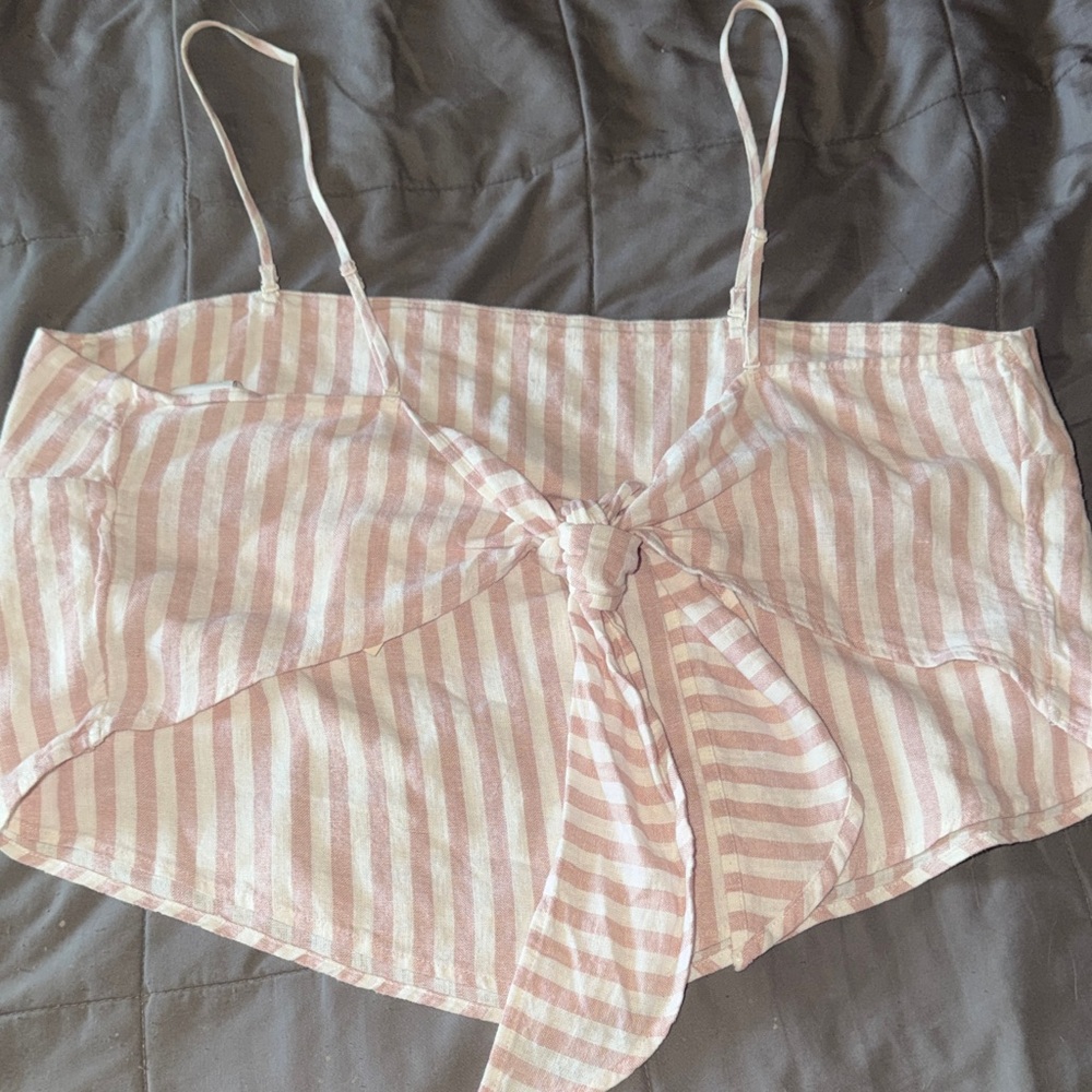 Pink and White Striped Tank Top - Picture 5 of 8